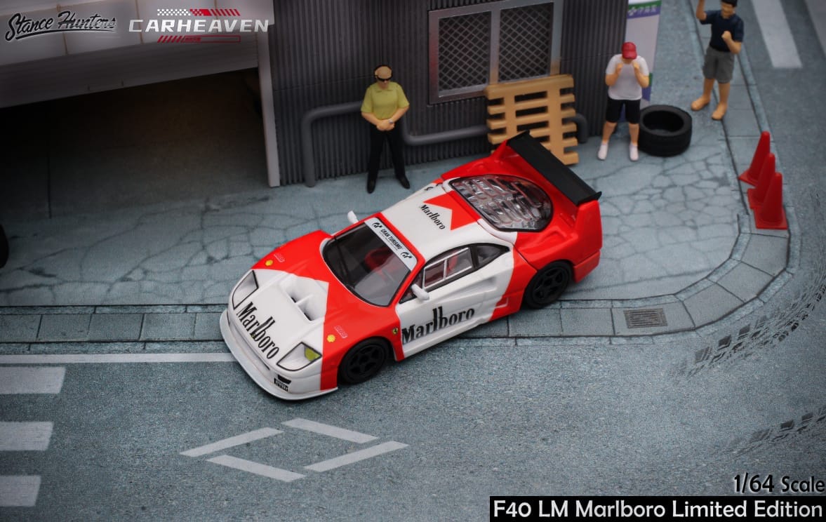 Stance Hunters SH x Car Heaven Ferrari F40 LM in Marlboro Livery