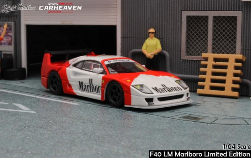 Stance Hunters SH x Car Heaven Ferrari F40 LM in Marlboro Livery