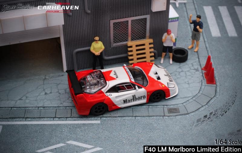 Stance Hunters SH x Car Heaven Ferrari F40 LM in Marlboro Livery