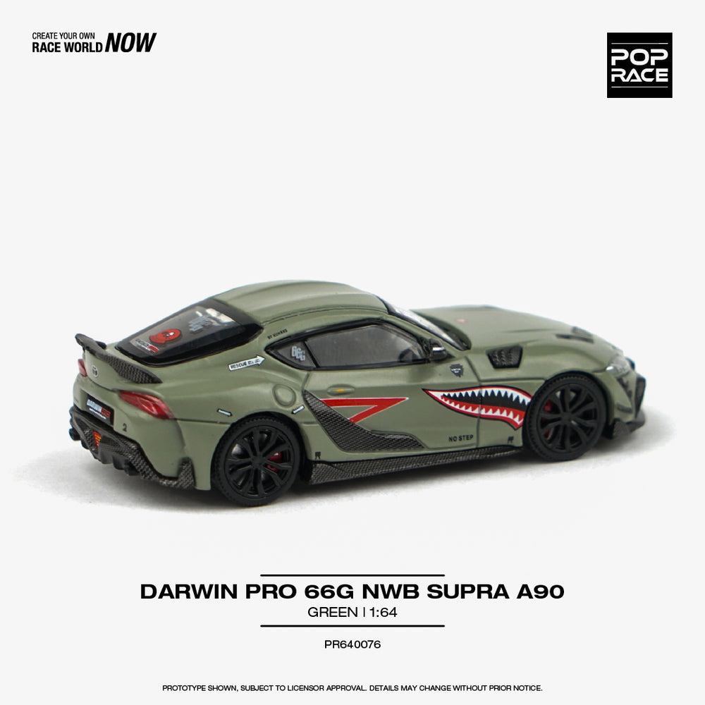 Pop Race 1:64 Toyota GR Supra DarwinPro 66G NWB in Green