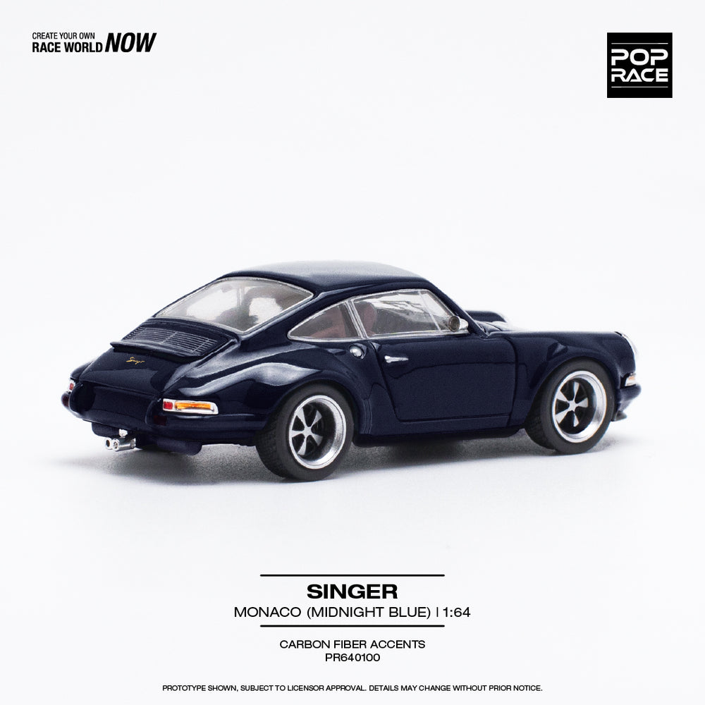 Pop Race 1/64 Porsche Singer Monaco in Midnight Blue