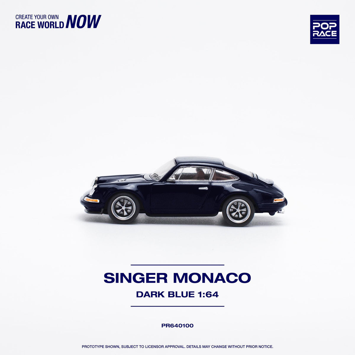 Pop Race 1/64 Porsche Singer Monaco in Midnight Blue