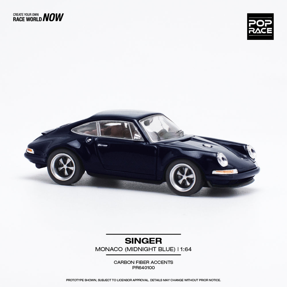 Pop Race 1/64 Porsche Singer Monaco in Midnight Blue
