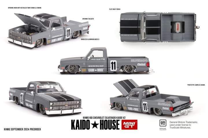 Kaido House x Mini GT 1:64 Chevrolet Silverado Kaido V2 – Grey