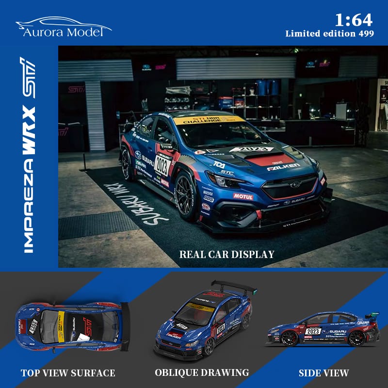 Aurora Model Subaru WRX STI Nurg Berlin Challenge Livery w/ Figurine
