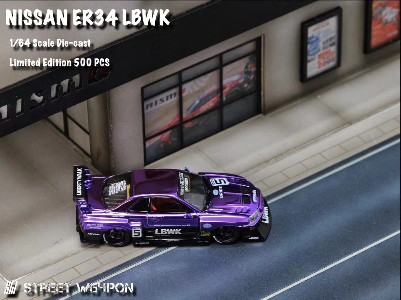 Street Weapon LBWK ER34 Chrome Purple