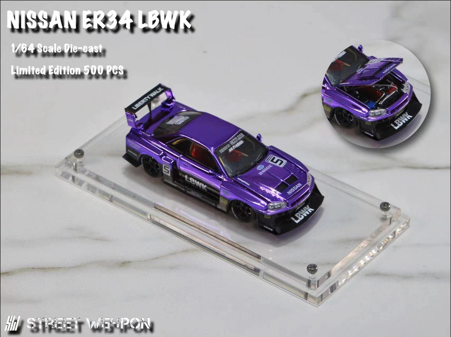 Street Weapon LBWK ER34 Chrome Purple