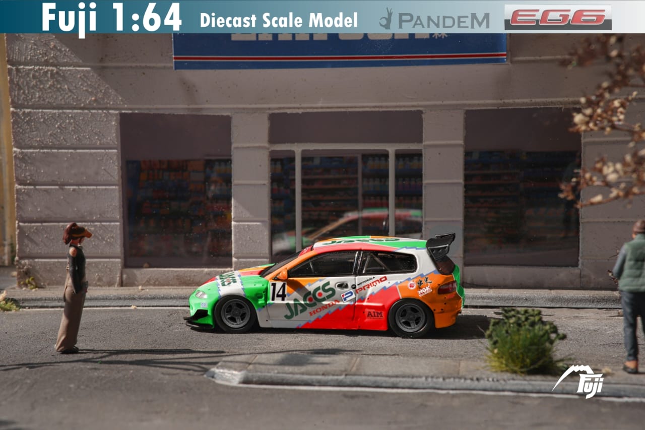 Fuji 1/64 Pandem Civic EG6 Rocket Bunny in JACCS Livery #14