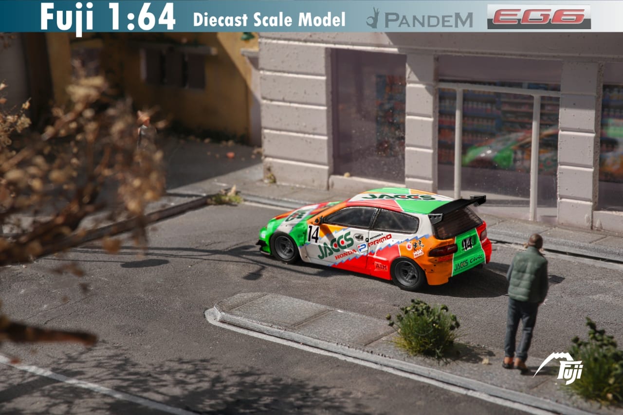 Fuji 1/64 Pandem Civic EG6 Rocket Bunny in JACCS Livery #14