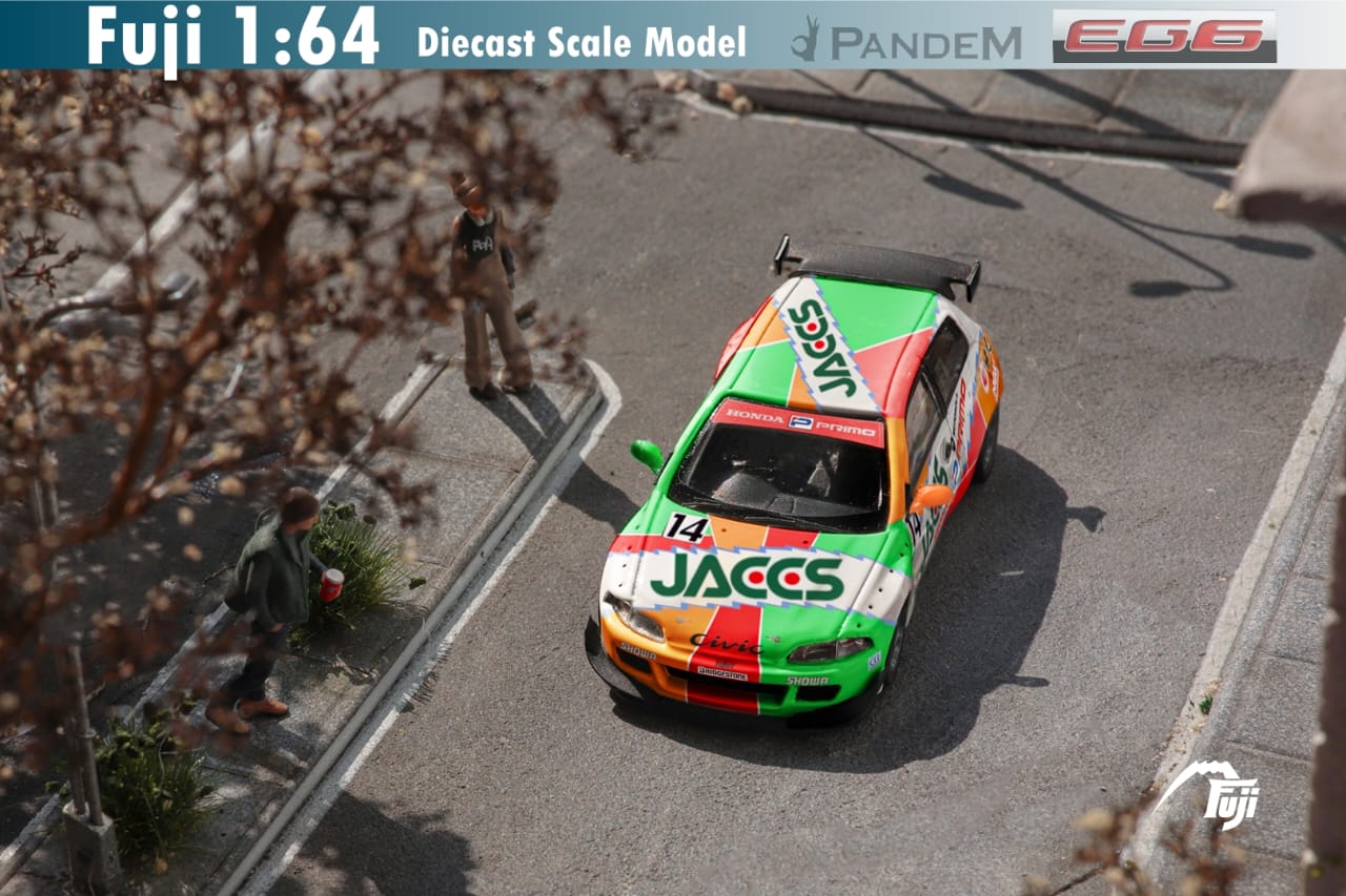 Fuji 1/64 Pandem Civic EG6 Rocket Bunny in JACCS Livery #14