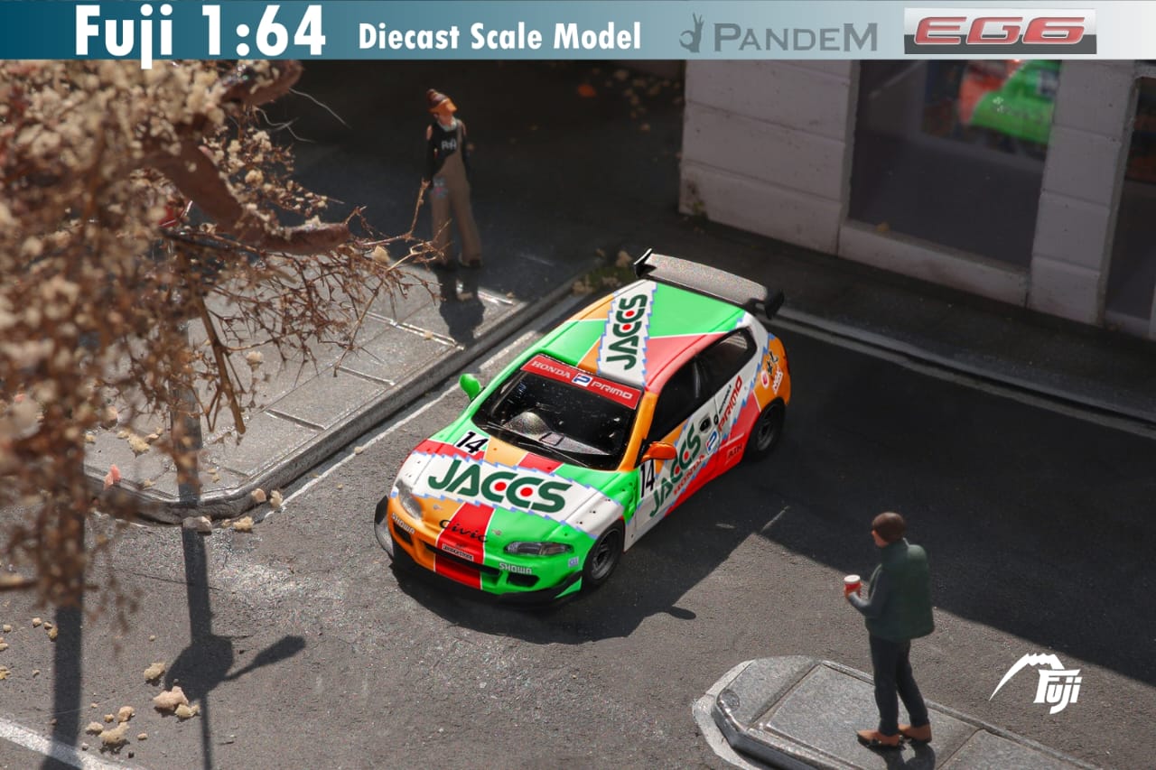 Fuji 1/64 Pandem Civic EG6 Rocket Bunny in JACCS Livery #14