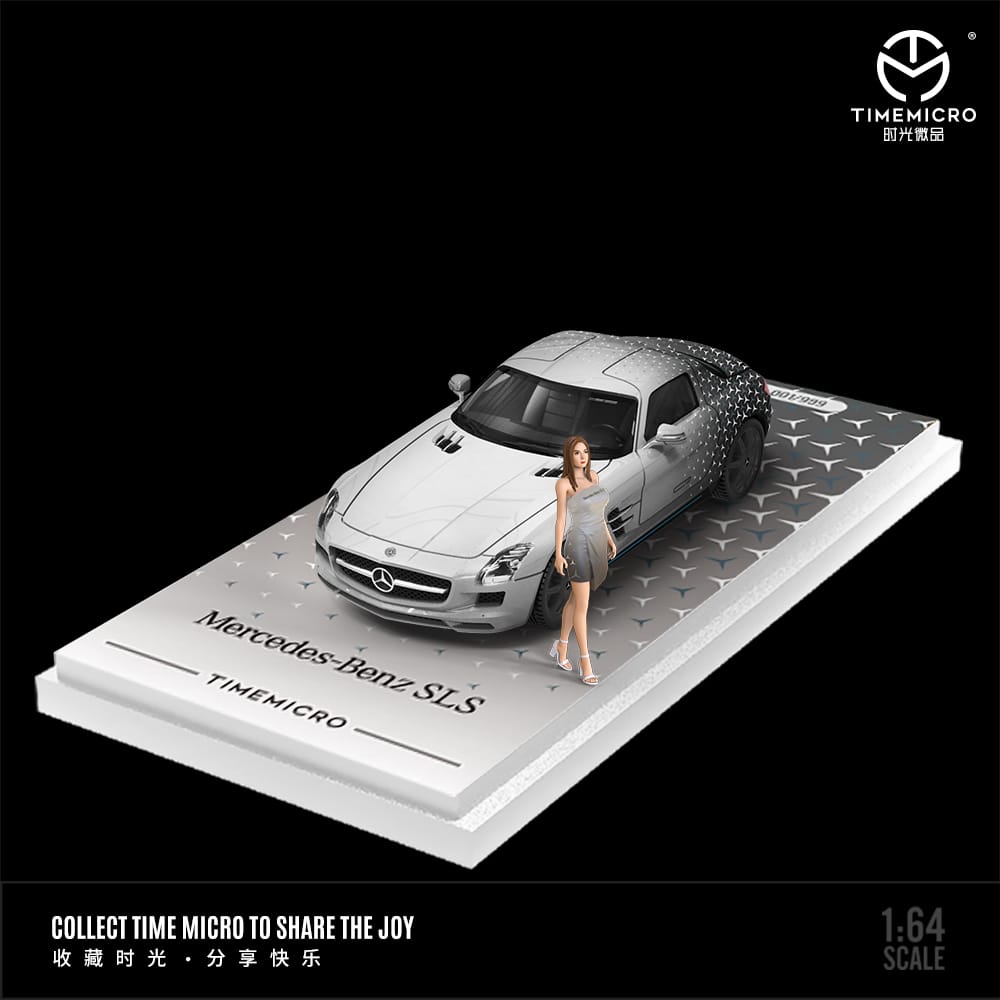 TimeMicro Mercedes-Benz SLS in Silver with Stars Livery