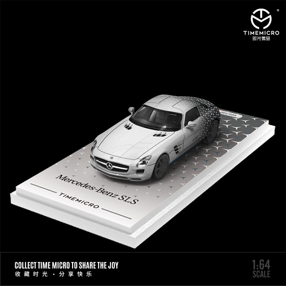 TimeMicro Mercedes-Benz SLS in Silver with Stars Livery