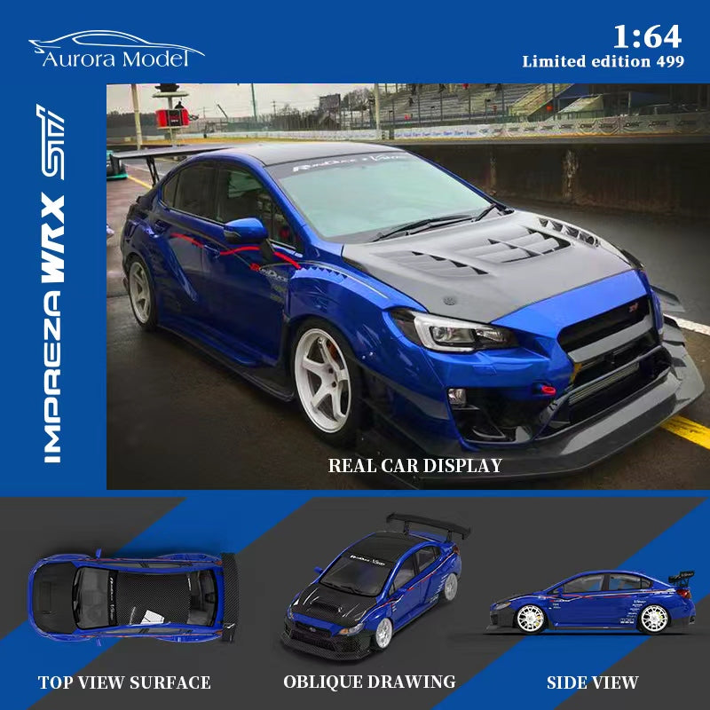 Aurora Model Subaru WRX STI in Metallic Blue