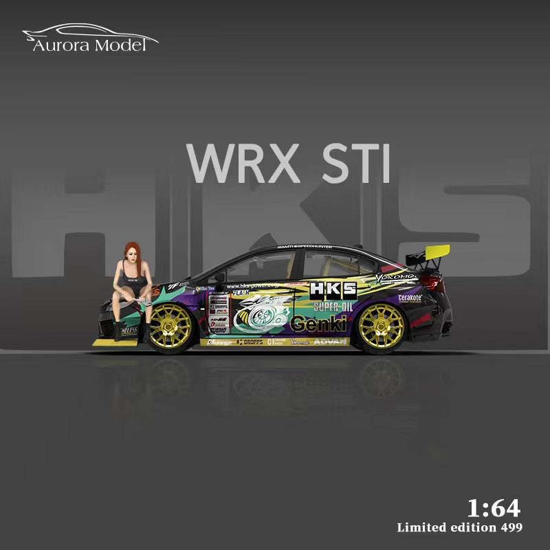 Aurora Model Subaru WRX STI in HKS Livery