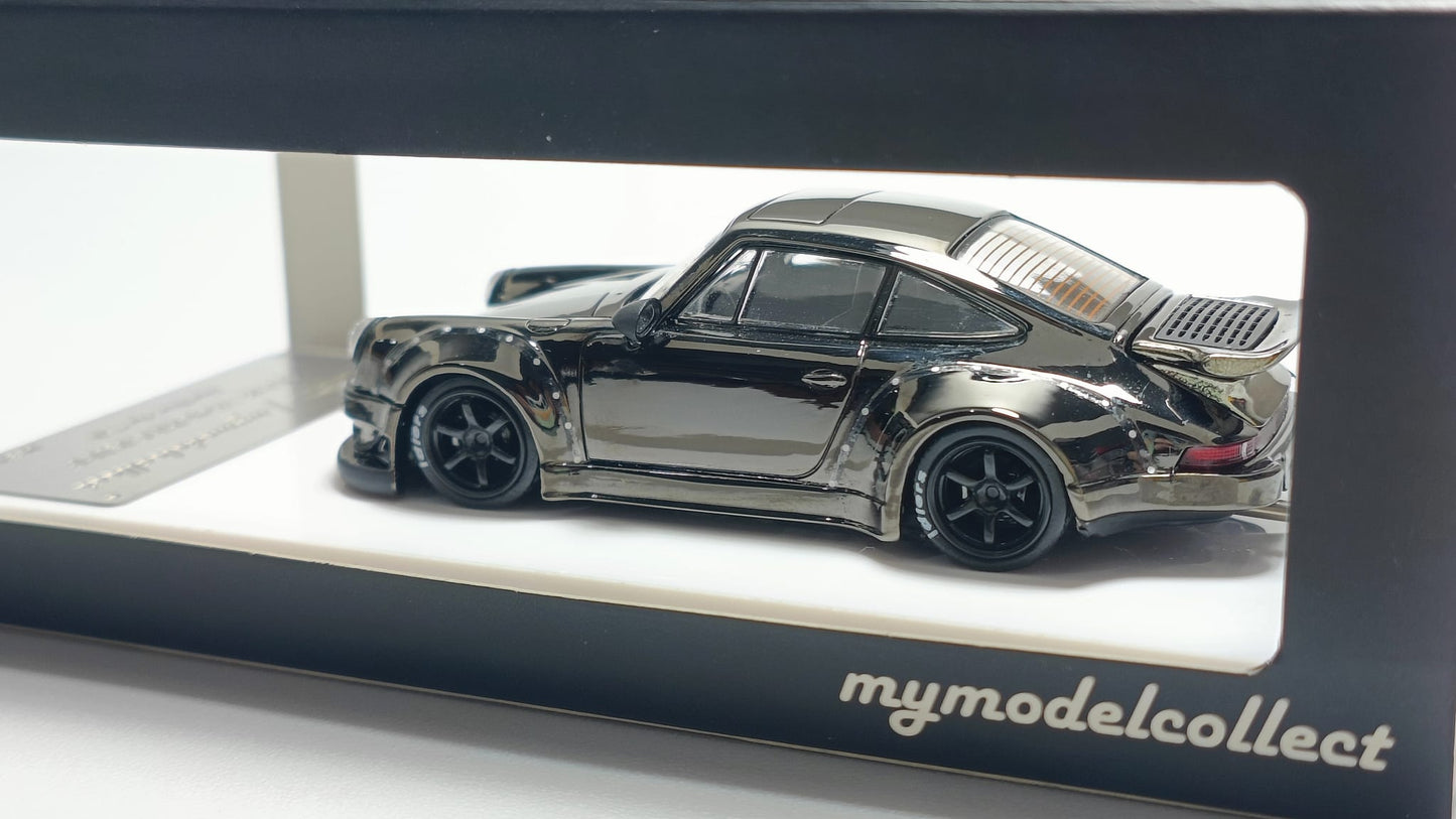 MyModelCollect Porsche RWB930 in Chrome Gunmetal Gray