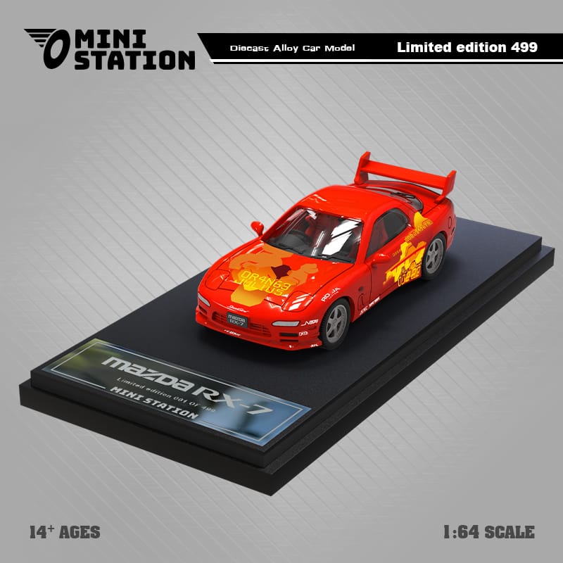 Mini Station 1/64 Mazda RX-7 in Orange Fast & Furious Livery