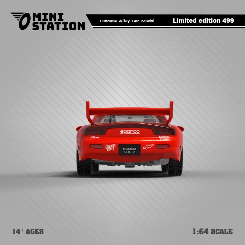 Mini Station 1/64 Mazda RX-7 in Orange Fast & Furious Livery