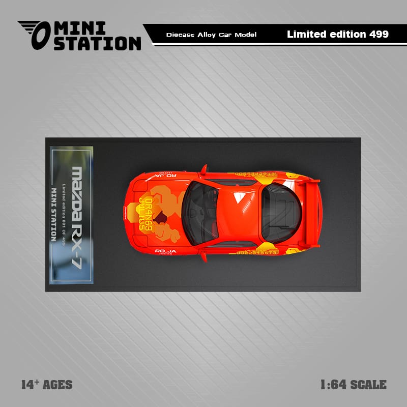 Mini Station 1/64 Mazda RX-7 in Orange Fast & Furious Livery