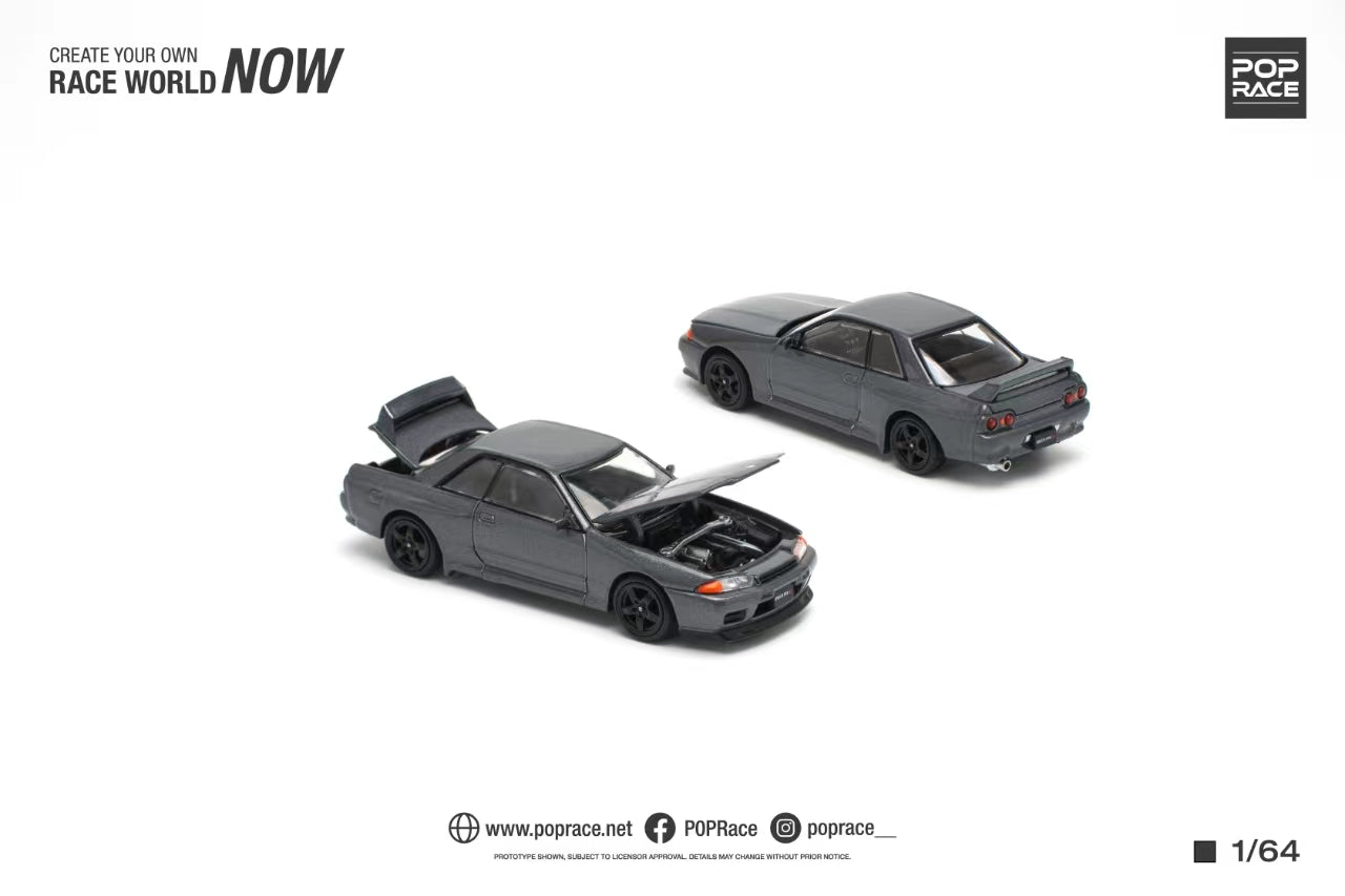 Pop Race Nissan Skyline GT-R R32 in Gunmetal Gray