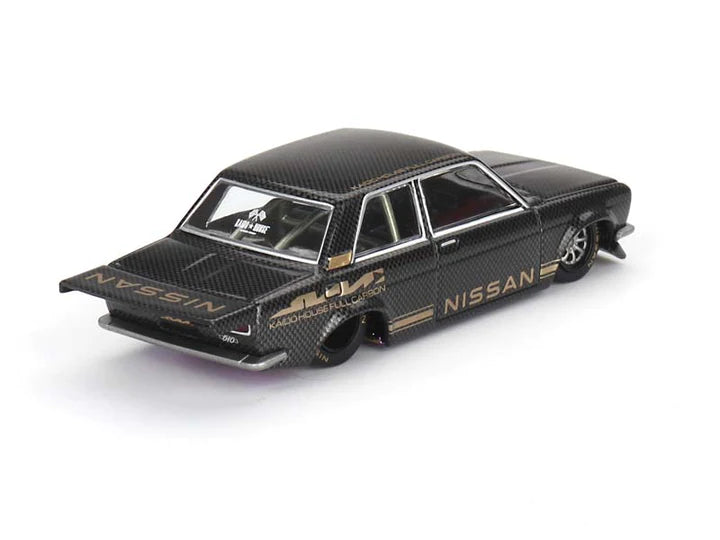 Kaido House x Mini GT 1:64 Datsun 510 Pro Street Full Carbon V1- Black Carbon