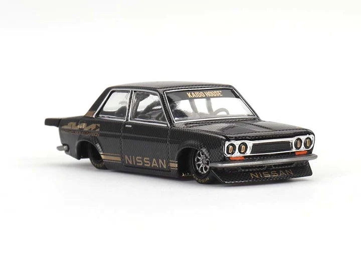 Kaido House x Mini GT 1:64 Datsun 510 Pro Street Full Carbon V1- Black Carbon