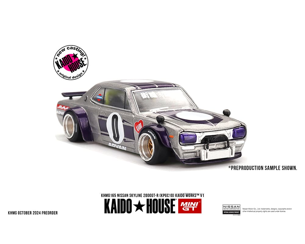 Kaido House x Mini GT 1:64 Nissan Skyline 2000GT-R (KPGC10) Kaido Works V1 – Silver