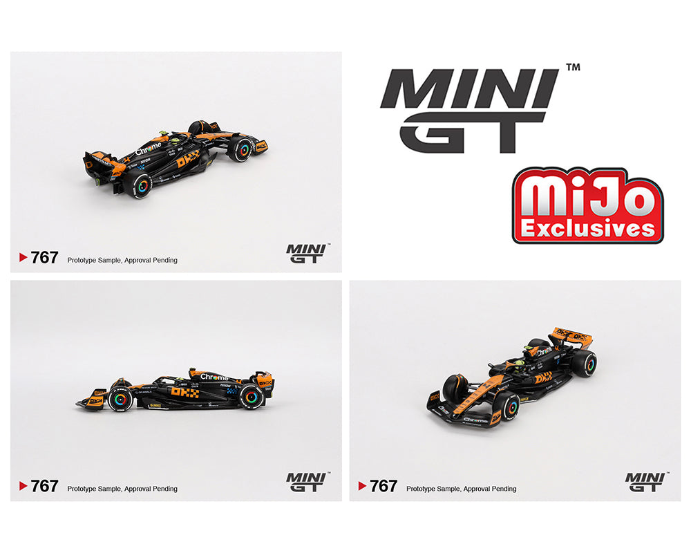 Mini GT 1:64 McLaren MCL60 #4 Lando Norris 2023 F1 Japan GP 2nd Place – MiJo Exclusives #767