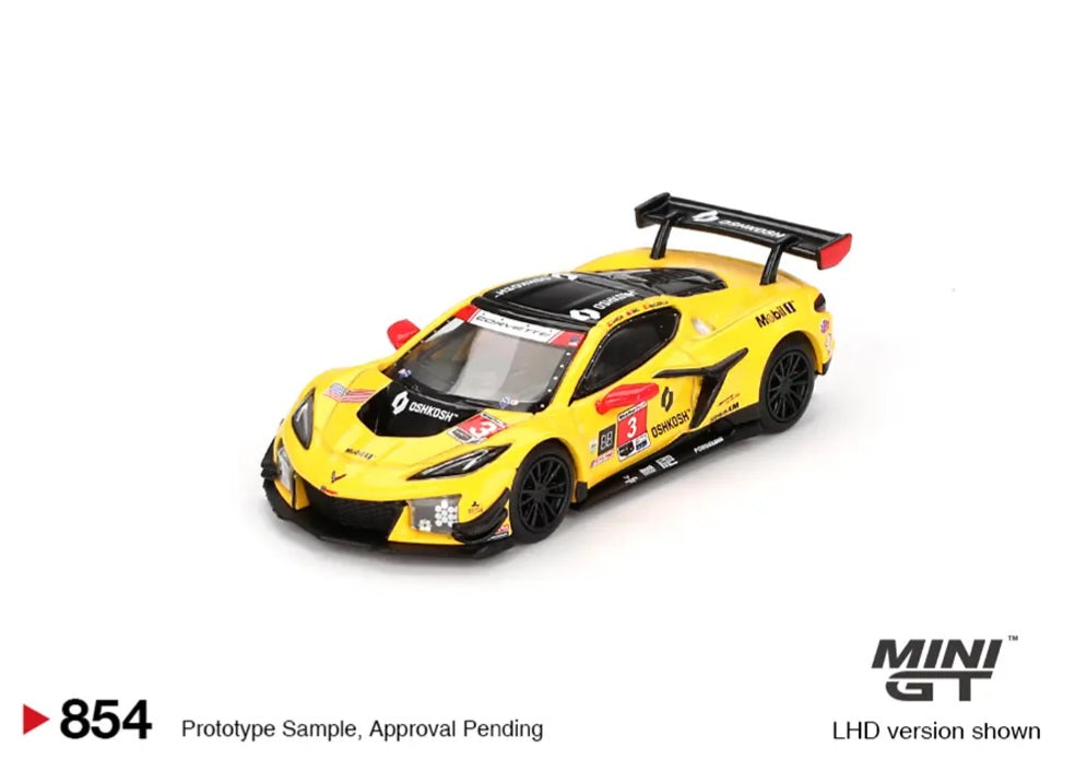 Mini GT 1:64 Chevrolet Corvette Z06 GT3.R #3 Corvette Racing by Pratt Miller Motorsports 2024 IMSA Daytona 24 Hrs #854
