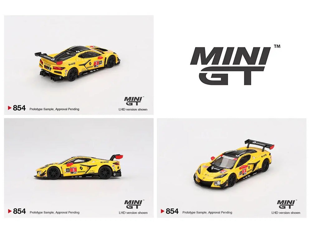 Mini GT 1:64 Chevrolet Corvette Z06 GT3.R #3 Corvette Racing by Pratt Miller Motorsports 2024 IMSA Daytona 24 Hrs #854