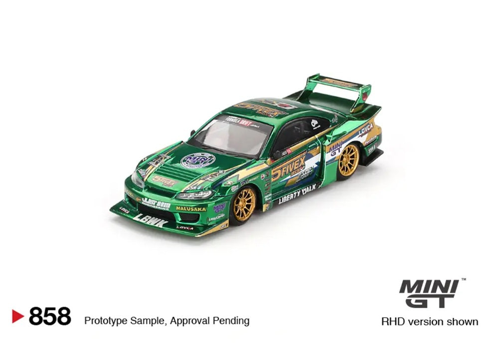 Mini GT 1:64 Nissan LB-Super Silhouette S15 SILVIA LBWK 2024 Fausto Racing #858