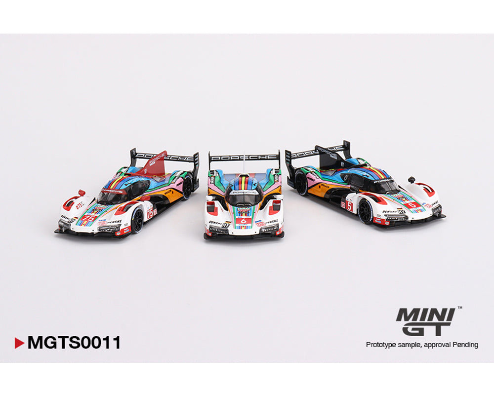 Mini-GT Porsche 963 Porsche Penske Motorsport 2023 24 Hrs. of Le Mans 3 Cars Set Limited Edition 3000 Sets