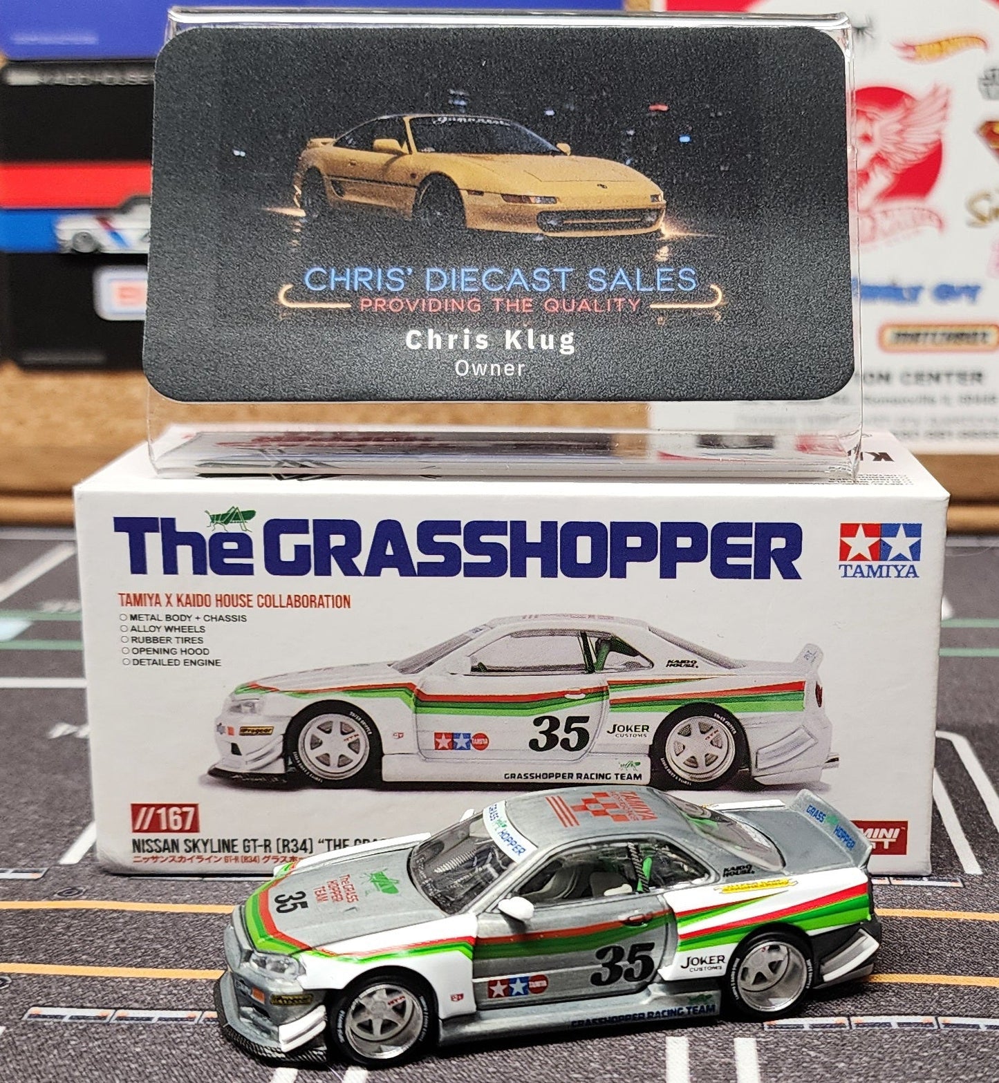 *CHASE* Kaido House x Mini GT Nissan Skyline GT-R (R34) Tamiya X Kaido House “The Grasshopper” V1