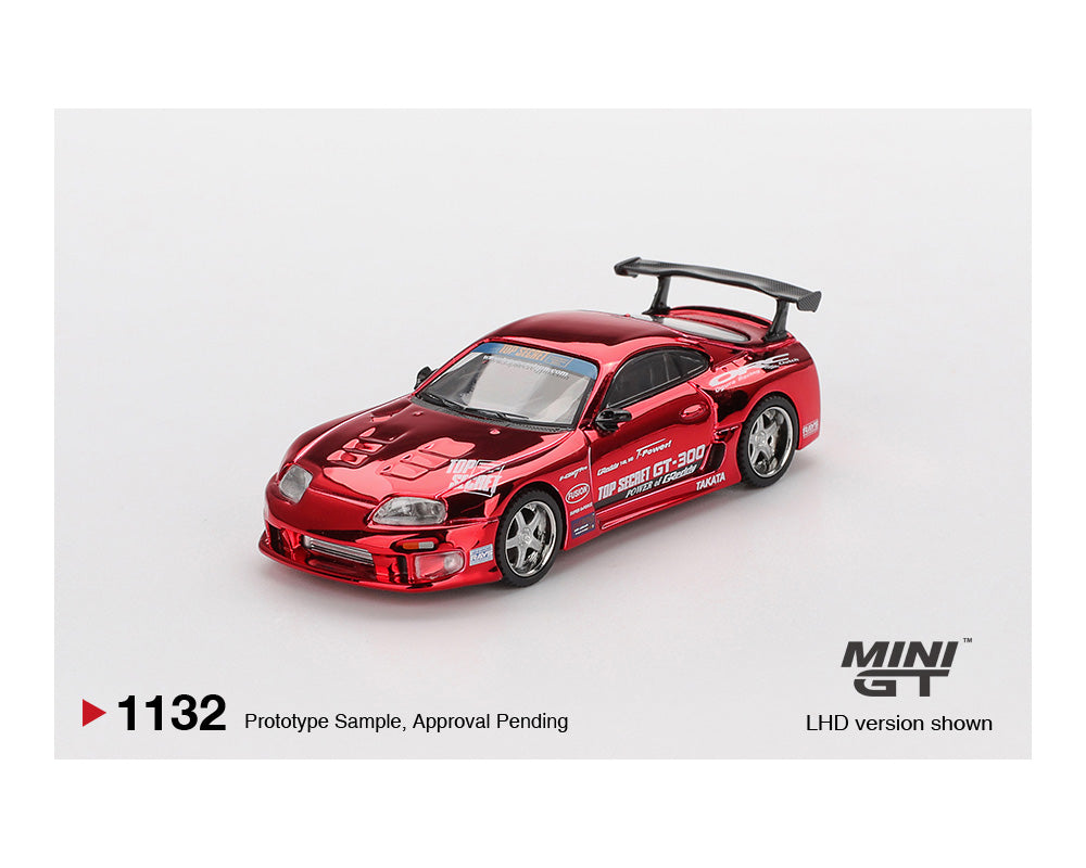 Mini GT 1:64 Toyota Supra (A80) Top Secret GT-300 Top Secret – Red Chrome- Limited Edition