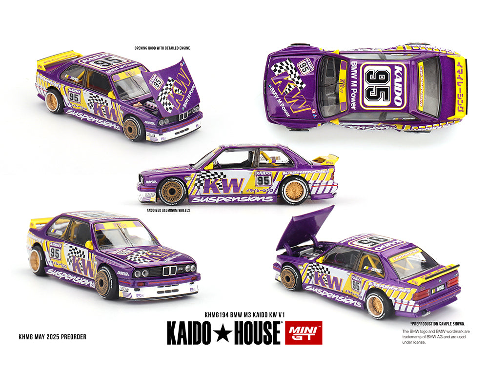 Kaido House x Mini GT 1:64 BMW M3 Kaido KW V1 – Purple