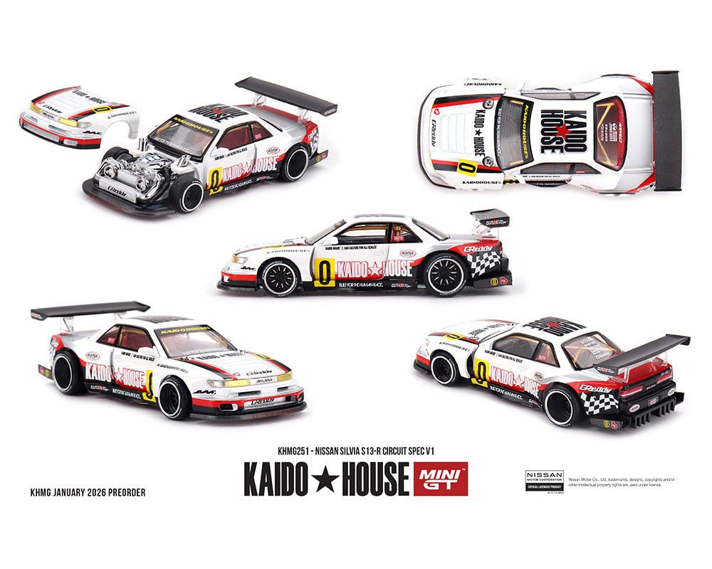 Kaido House x Mini GT 1:64 Nissan Silvia S13-R Circuit Spec V1