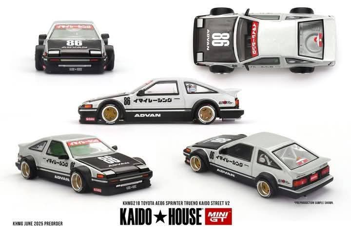 Kaido House x Mini GT 1:64 Toyota AE86 Sprinter Trueno Kaido Street V2- Silver