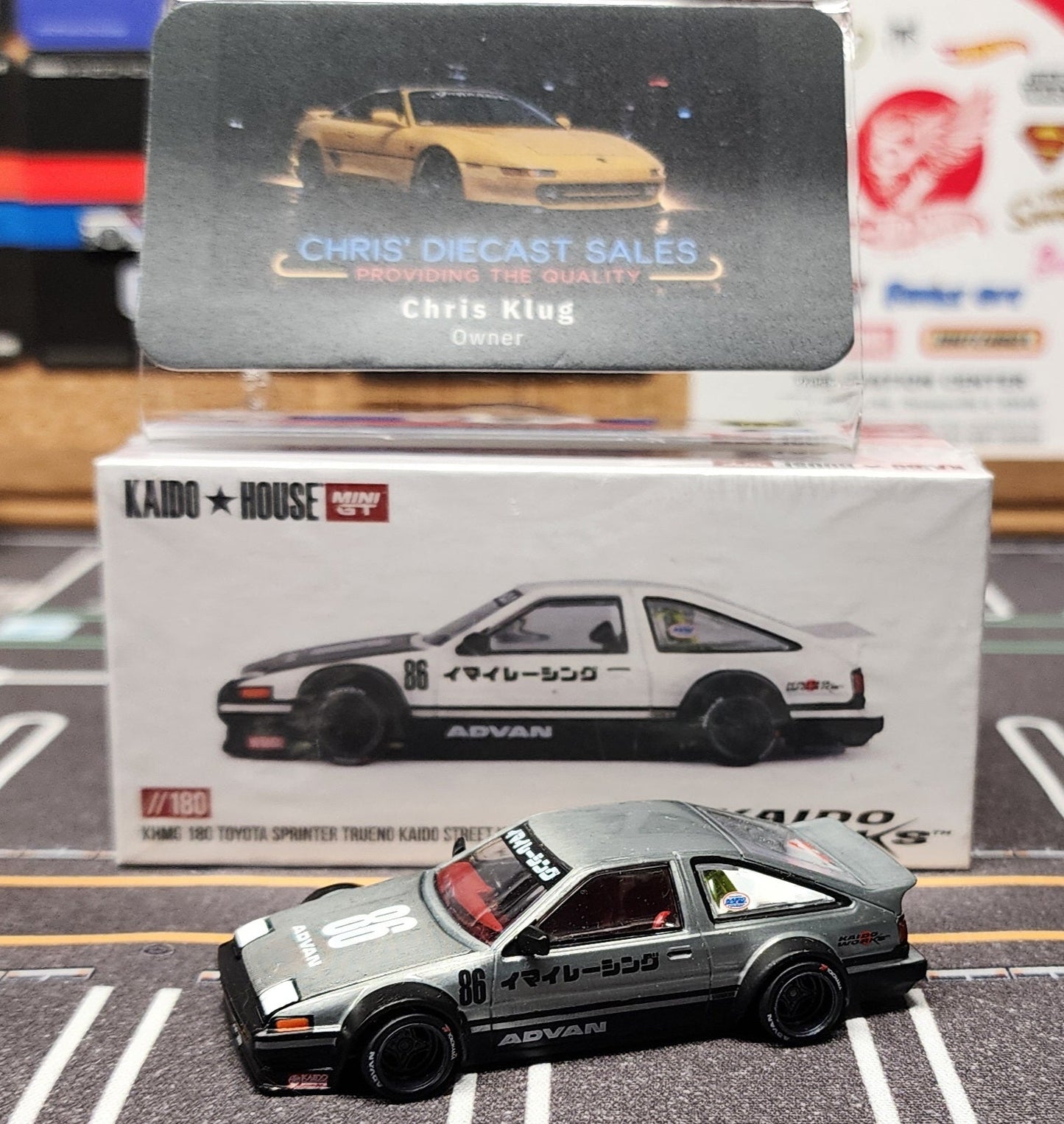 *Chase* Kaido House x Mini GT 1:64 Toyota Sprinter Trueno Kaido House IMAI Racing V1 KHMG180