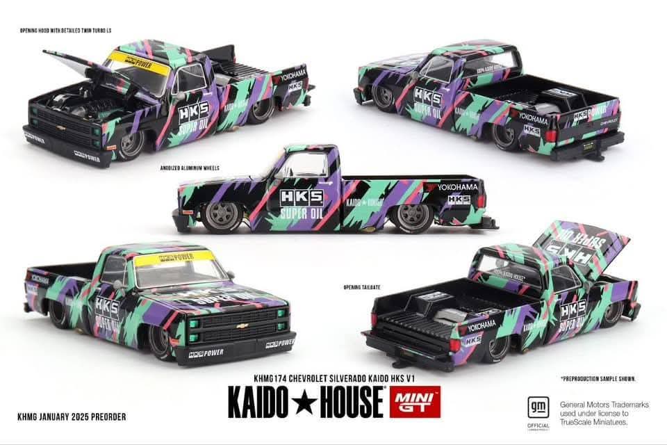 Kaido House x Mini GT 1:64 Chevrolet Silverado Kaido HKS V1