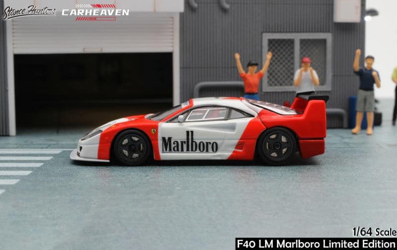 [Pre-Order] Stance Hunters SH x Car Heaven  Ferrari F40 LM in Marlboro Livery