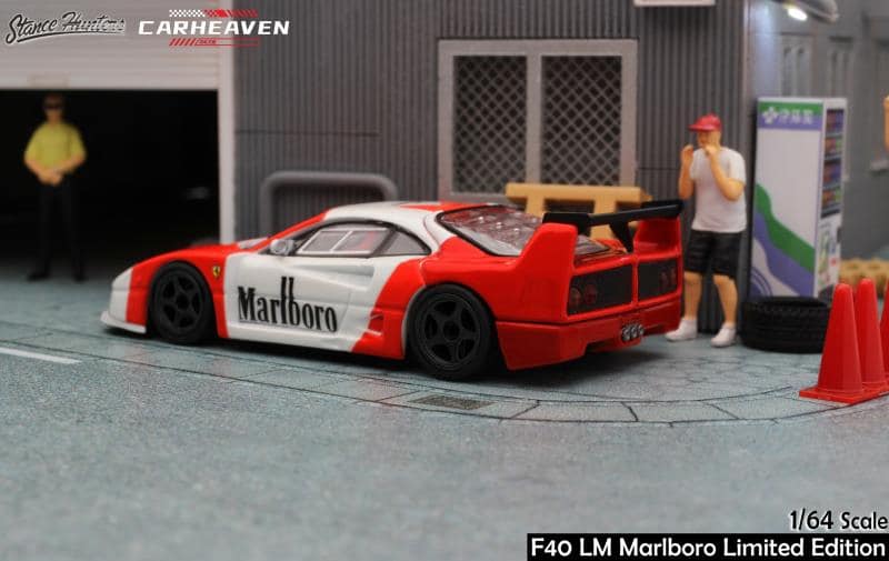 [Pre-Order] Stance Hunters SH x Car Heaven  Ferrari F40 LM in Marlboro Livery