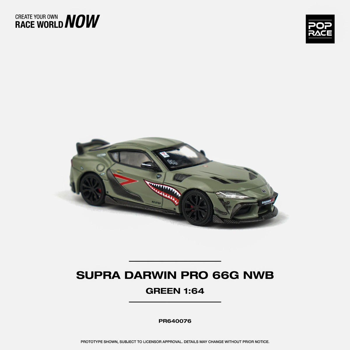 [Pre-Order] Pop Race 1:64 Toyota GR Supra DarwinPro 66G NWB in Green