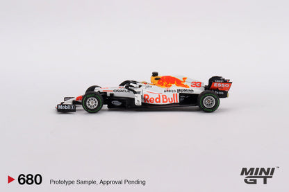 MINI-GT Red Bull RB16B #33 Max Verstappen 2021 Turkish Grand Prix 2nd Place MGT00680-L