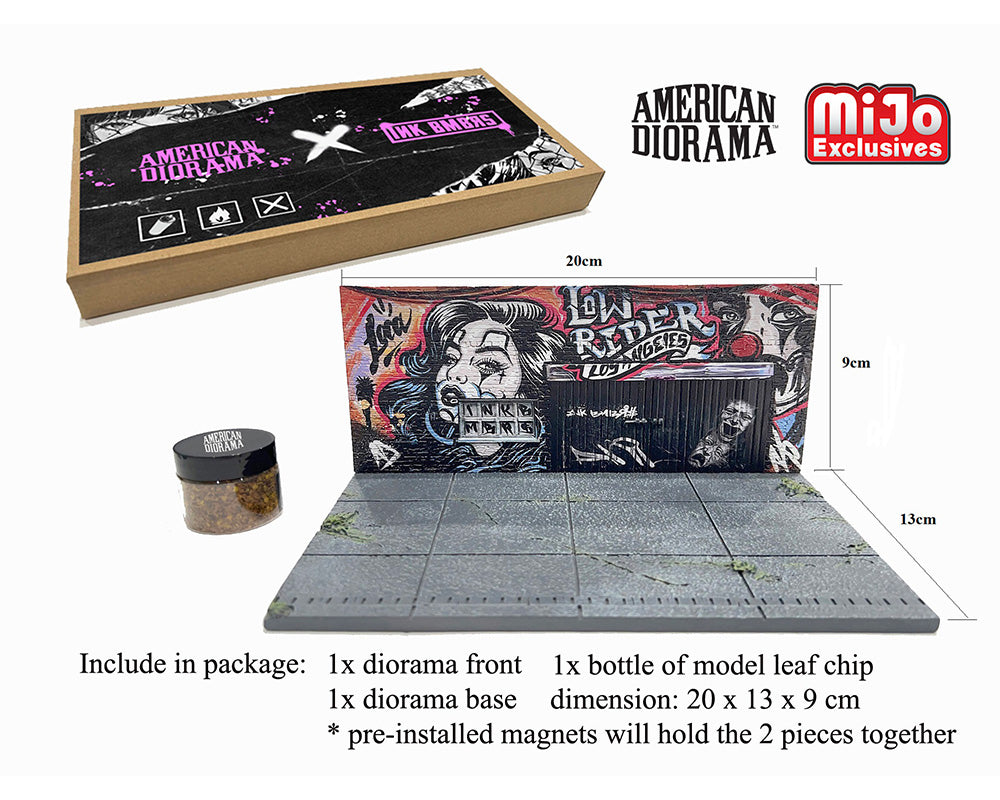 [Pre-Order] American Diorama 1:64 MiJo Exclusives LA Street Art Diorama Lowrider – Limited Edition