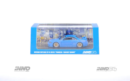 [Pre-Order] Inno64 Nissan Skyline GT-R R33 "Pandem / Rocket Bunny" Widebody in Blue