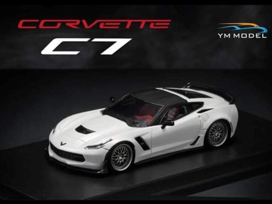 YM Model Chevrolet Corvette C7 bagged In White