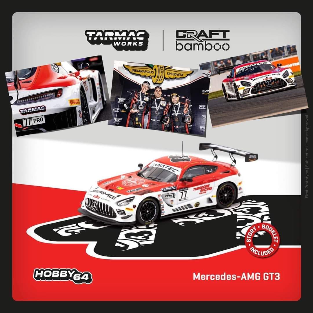 Tarmac Works Mercedes AMG GT3 Indianapolis 8h 2022 Winner