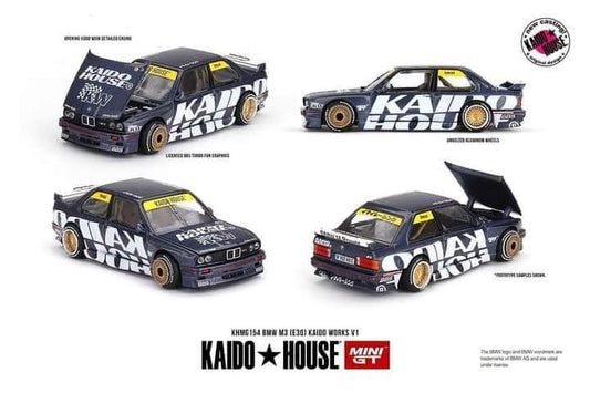 Kaido House x Mini GT 1:64 BMW M3 (E30) Kaido Works V1 – Dark Blue