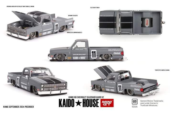 [Pre-Order] Kaido House x Mini GT 1:64 Chevrolet Silverado Kaido V2 – Grey