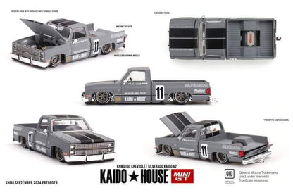 [Pre-Order] Kaido House x Mini GT 1:64 Chevrolet Silverado Kaido V2 – Grey